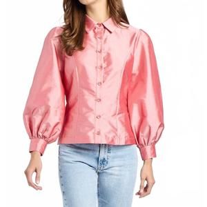 NEW MILLE adeline button down shirt in pink